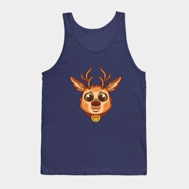 Cute Deer Cartoon illustration Tank Top by Onyble